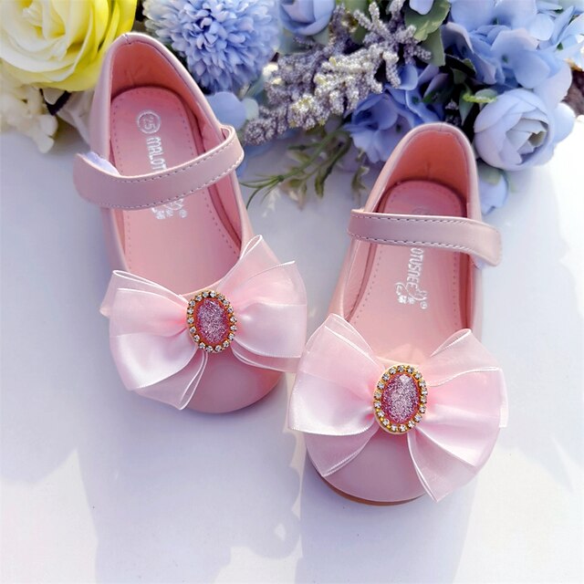 Shoes & Bags Kids Shoes | Girls Flats Flower Girl Shoes Microfiber Little Kids(4-7ys) Pink Ivory Fall Spring - IZ34029