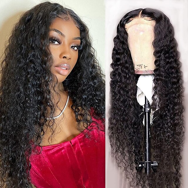 Beauty & Hair Wigs & Hair Pieces | Lace Front Wigs Human Hair for Black Women Glueless Water Wave Wigs 150% Density Brazilian Un