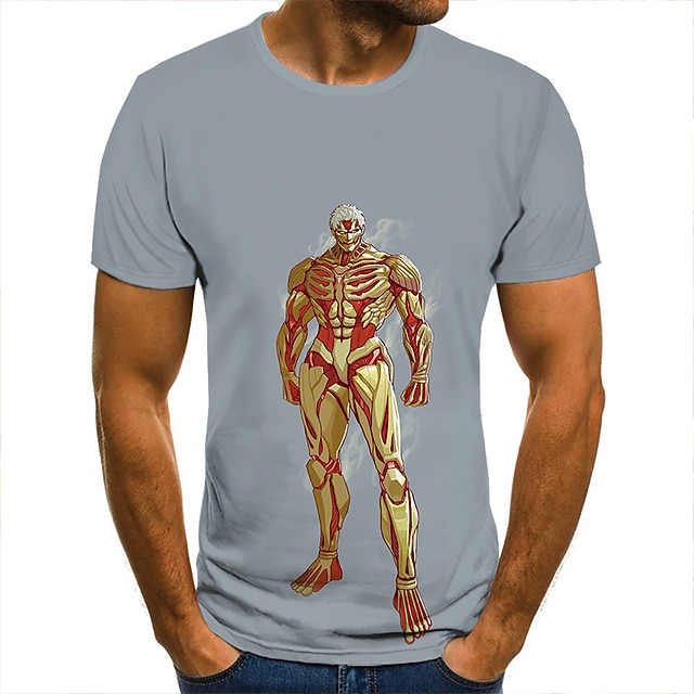 

Inspired by Attack on Titan Eren Jaeger Cosplay Costume T-shirt 100% Polyester Pattern Harajuku Graphic Kawaii T-shirt For Men's / Women's / Couple's