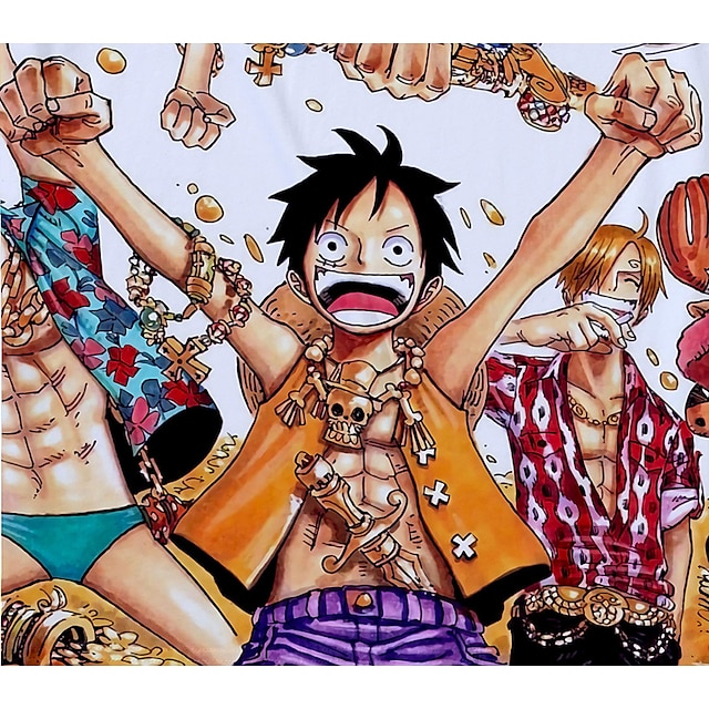 Toys & Hobbies Cosplay & Costumes | Inspired by One Piece Monkey D. Luffy T-shirt Anime 100% Polyester Anime 3D Harajuku Graphic