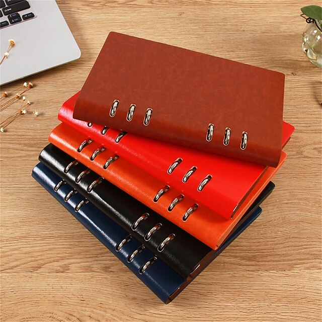 

Notebook Ruled A5 5.8×8.3 Inch Retro Aesthetic PU SoftCover Portable 200 Pages Notebook for School Office Business