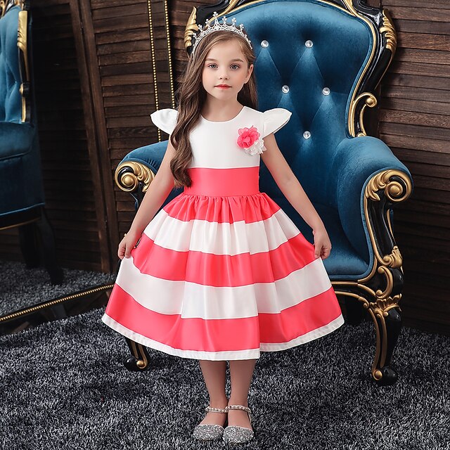 

Kids Toddler Little Girls' Dress Plaid Rose Sheath Dress Party School Bow Blue Pink Royal Blue Beautiful Cute Dresses Fall Winter Regular Fit 1-4 Years
