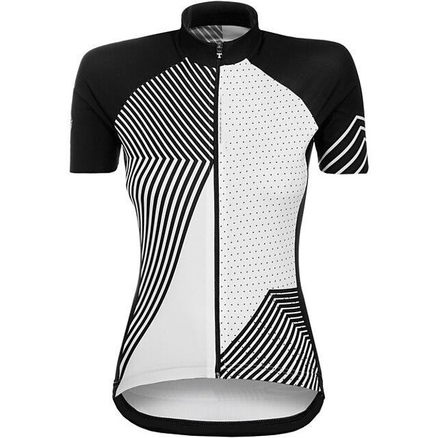 

21Grams Women's Short Sleeve Cycling Jersey Summer Spandex Black Red Polka Dot Stripes Bike Top Mountain Bike MTB Road Bike Cycling Quick Dry Moisture Wicking Sports Clothing Apparel / Athleisure