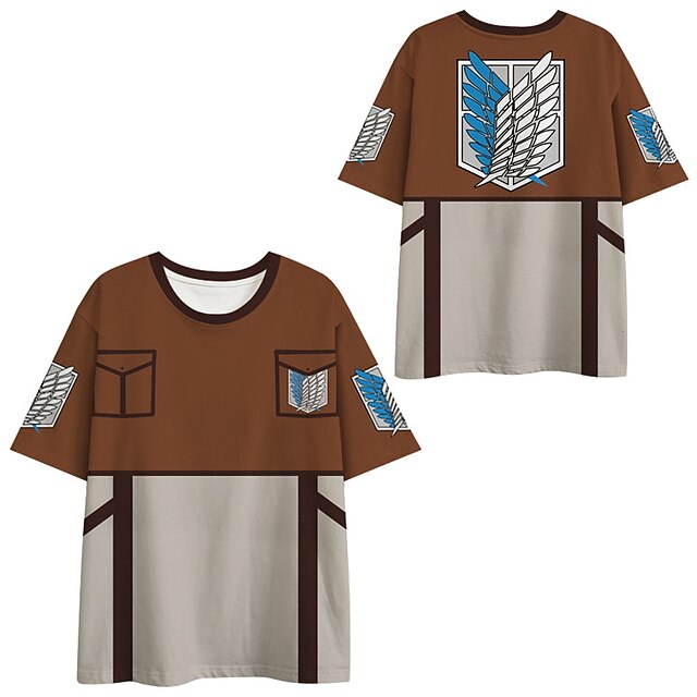 

Inspired by Attack on Titan Levi·Ackerman T-shirt Cartoon 100% Polyester Anime Harajuku Graphic Kawaii T-shirt For Men's / Women's / Couple's