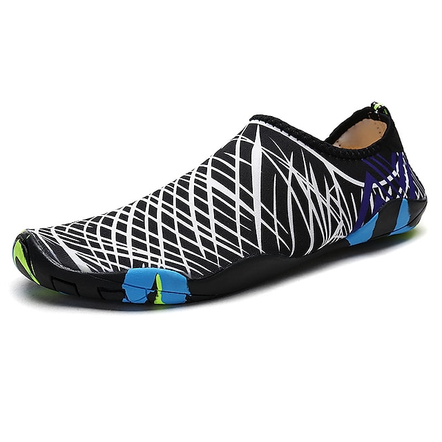 

Men's Unisex Water Shoes / Water Booties Socks Light Soles Casual Beach Outdoor Beach Water Shoes Upstream Shoes Elastic Fabric Black and White Green Black Striped Spring Summer