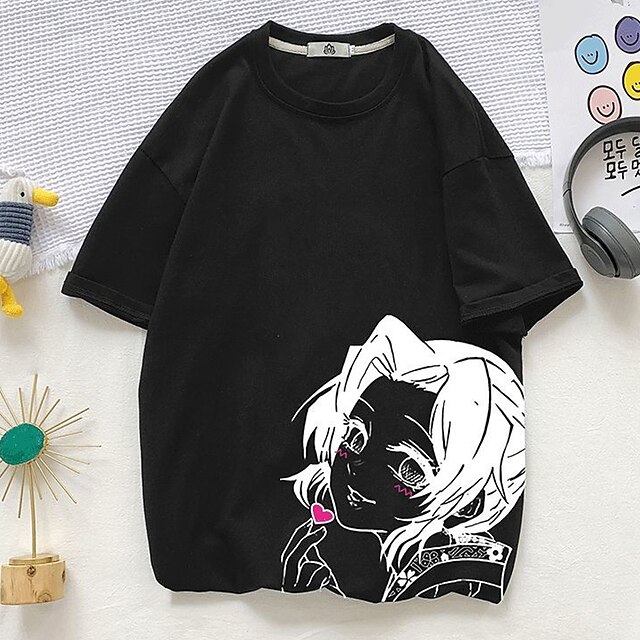 Toys & Hobbies Cosplay & Costumes | Inspired by Demon Slayer: Kimetsu no Yaiba Kochou Shinobu T-shirt Cartoon 100% Polyester Ani