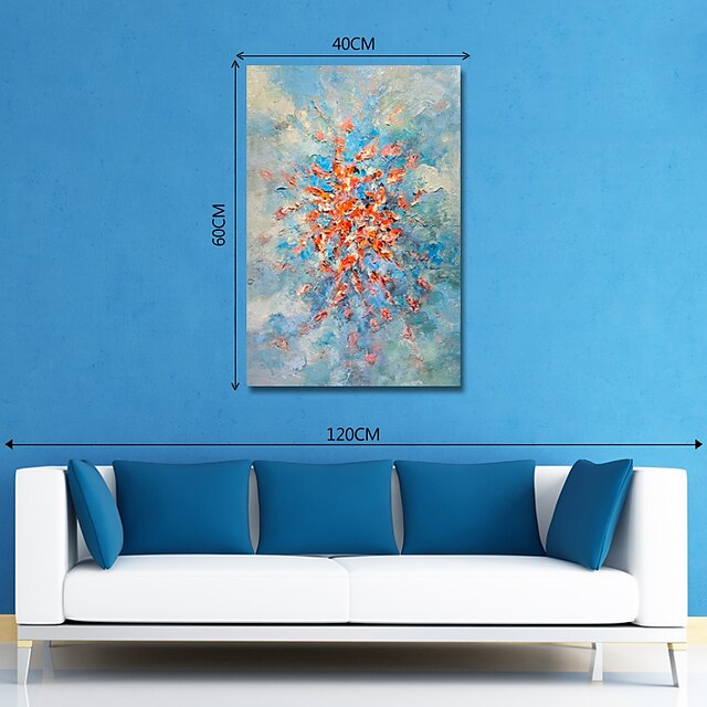 Home & Garden Wall Art | Oil Painting Hand Painted Vertical Abstract Modern Stretched Canvas - BW54012