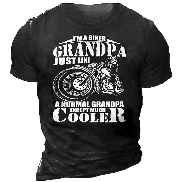 

Men's Unisex T shirt 3D Print Graphic Prints Motorcycle Crew Neck Street Daily Print Short Sleeve Tops Basic Casual Fashion Retro Black