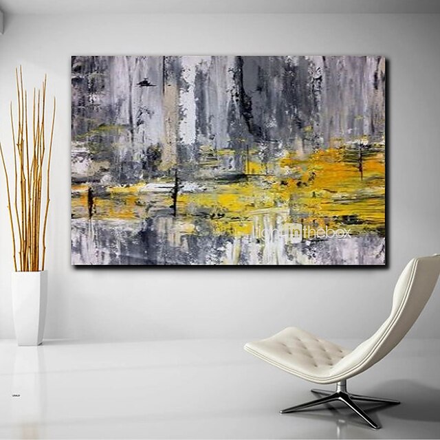 Home & Garden Wall Art | Handmade Oil Painting CanvasWall Art Decoration Abstract Knife Painting Landscape Yellow For Home Decor