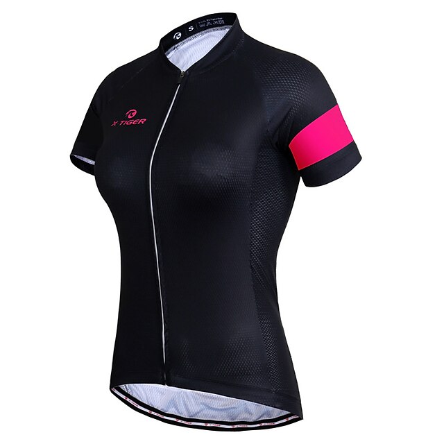 

Women's Short Sleeve Cycling Jersey Summer Spandex Black Color Block Bike Top Mountain Bike MTB Road Bike Cycling Quick Dry Sports Clothing Apparel / Athleisure