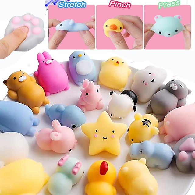 3D Cat Animal Pinch Toy Stress Relief Toys Cute Animal Ball Anti Squeeze 