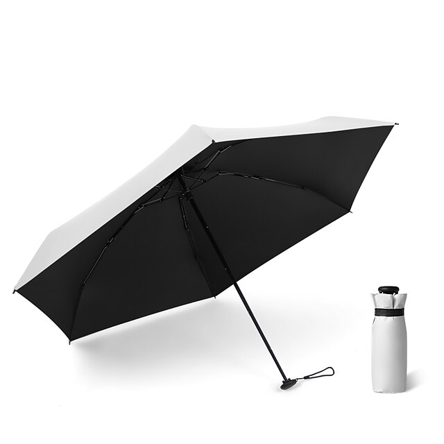

Small Golden Umbrella Gold Plastic Parasol Sunscreen Sun Umbrella Pocket Umbrella