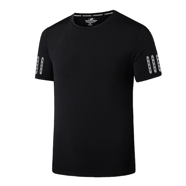 Sports & Outdoors Running, Jogging & Walking | Mens Running Shirt Top Athleisure Summer Elastane Breathable Quick Dry Soft Fitne