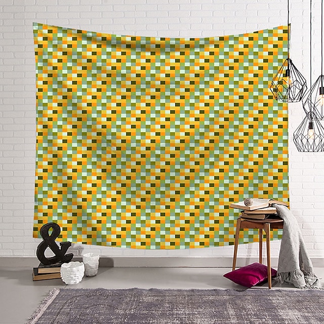 

Geometric Checkerboard Wall Tapestry Art Decor Blanket Curtain Hanging Home Bedroom Living Room Decoration Polyester