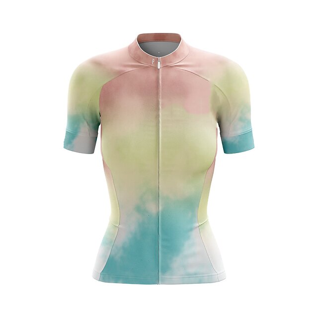 

21Grams Women's Short Sleeve Cycling Jersey Summer Spandex Yellow Graffiti Bike Top Mountain Bike MTB Road Bike Cycling Quick Dry Moisture Wicking Sports Clothing Apparel / Stretchy / Athleisure