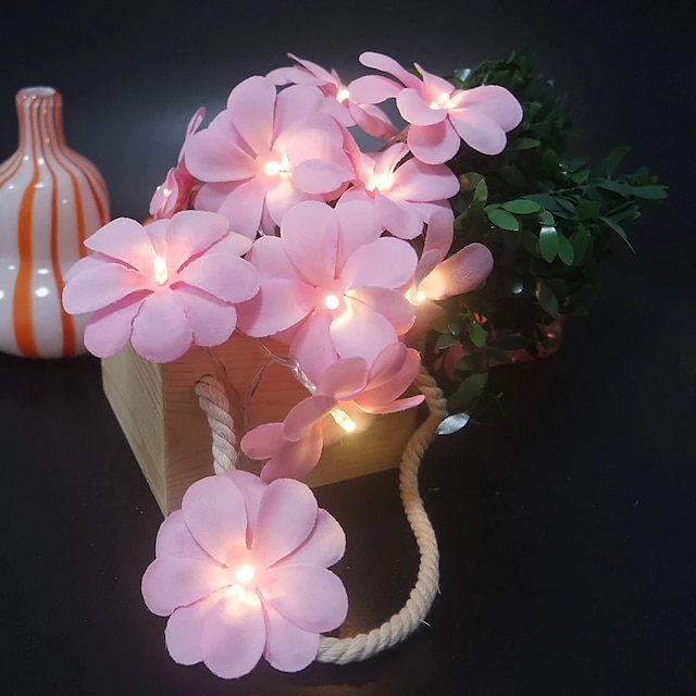  LED Girlande Lichterketten Blumen Lichterketten 3m-20leds 1.5m-10leds Batterie oder USB-betriebene Weihnachtshochzeitsfeier Gartendekoration