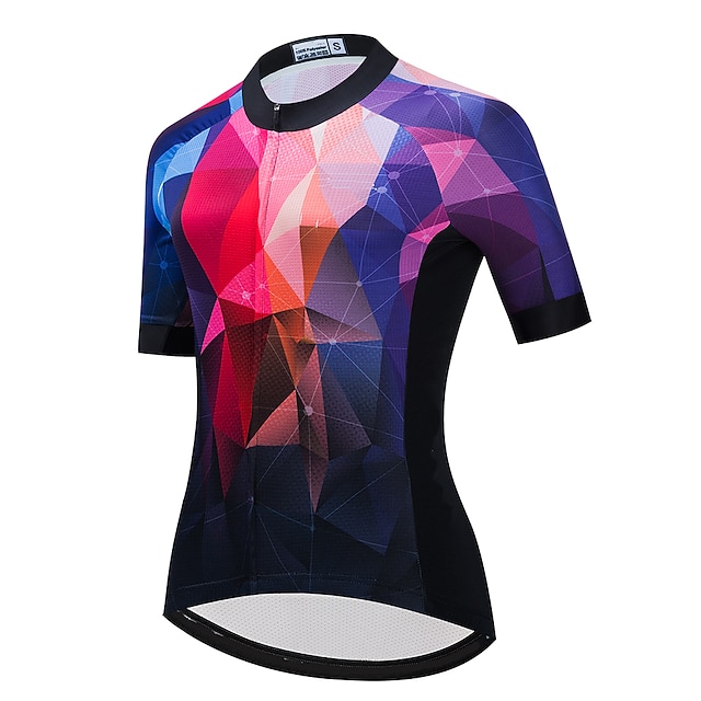 

21Grams Women's Short Sleeve Cycling Jersey Summer Spandex Purple Bike Top Mountain Bike MTB Road Bike Cycling Quick Dry Moisture Wicking Sports Clothing Apparel / Stretchy / Athleisure