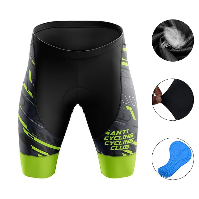  21Grams Hombre Pantalones cortos bicicleta Culotte Ciclismo Bicicleta Pantalones Cortos Acolchados MTB Bicicleta Montaña Ciclismo Carretera Deportes Almohadilla 3D Ciclismo Transpirable Secado rápido