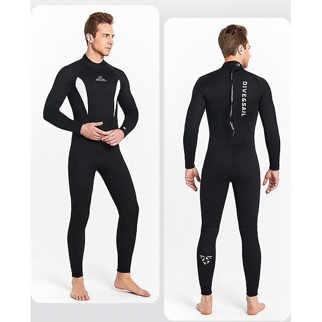 Sports & Outdoors Surfing, Diving & Snorkeling | Dive&Sail Mens Full Wetsuit 3mm SCR Neoprene Diving Suit Thermal Warm Windproof