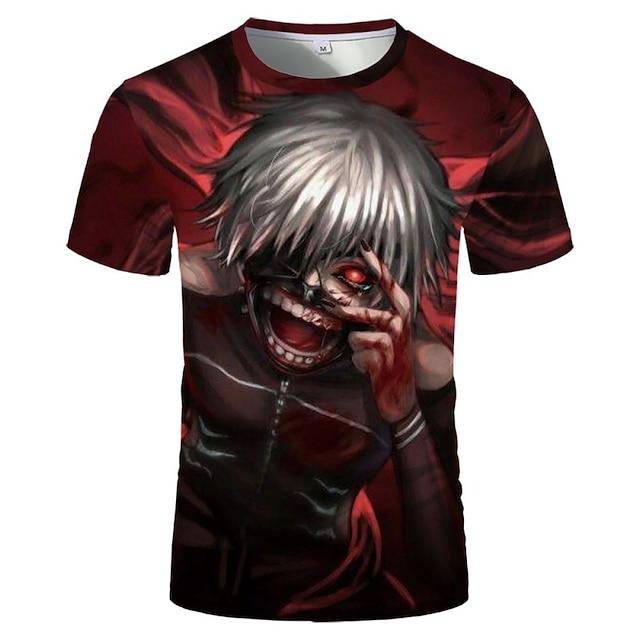 Toys & Hobbies Cosplay & Costumes | Inspired by Tokyo Ghoul Ken Kaneki T-shirt Cartoon 100% Polyester Anime Harajuku Graphic Kaw