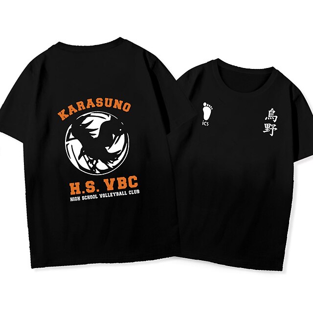 

Inspired by Haikyuu Nekoma high school Hinata ShoYou T-shirt Cartoon 100% Polyester Anime Harajuku Graphic Kawaii T-shirt For Men's / Women's / Couple's