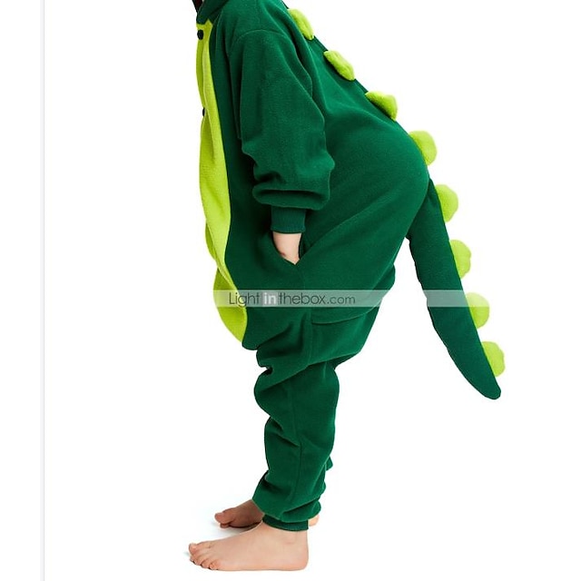 Toys & Hobbies Cosplay & Costumes | Kids Kigurumi Pajamas Dinosaur Animal Onesie Pajamas Polar Fleece Green Cosplay For Boys and