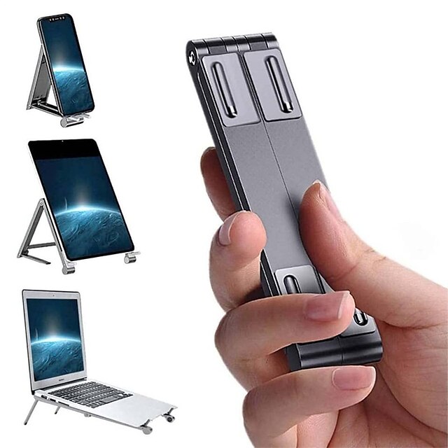 

Upgrade 3-in-1 Multi-Functional Holder for Laptop/Pad/Mobile Phone Foldable Aluminum Alloy Portable Stand Strong Bearing Capacity