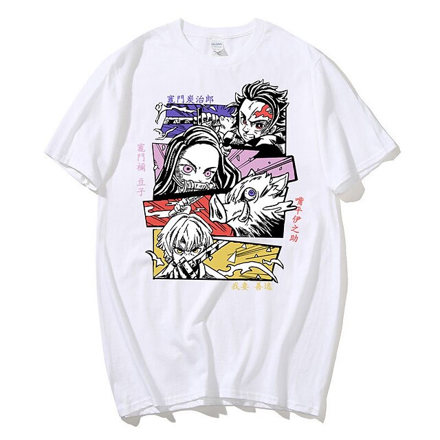 

Inspired by Demon Slayer: Kimetsu no Yaiba Kamado Nezuko Agatsuma Zenitsu Kamado Tanjiro T-shirt Cartoon 100% Polyester Anime Harajuku Graphic Kawaii T-shirt For Men's / Women's / Couple's