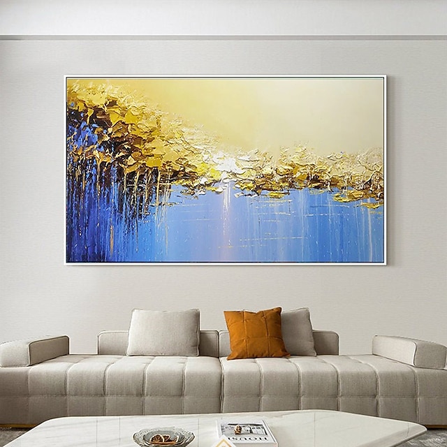 Home & Garden Wall Art | Oil Painting Hand Painted Horizontal Panoramic Abstract Landscape Modern Rolled Canvas (No Frame) - TB8