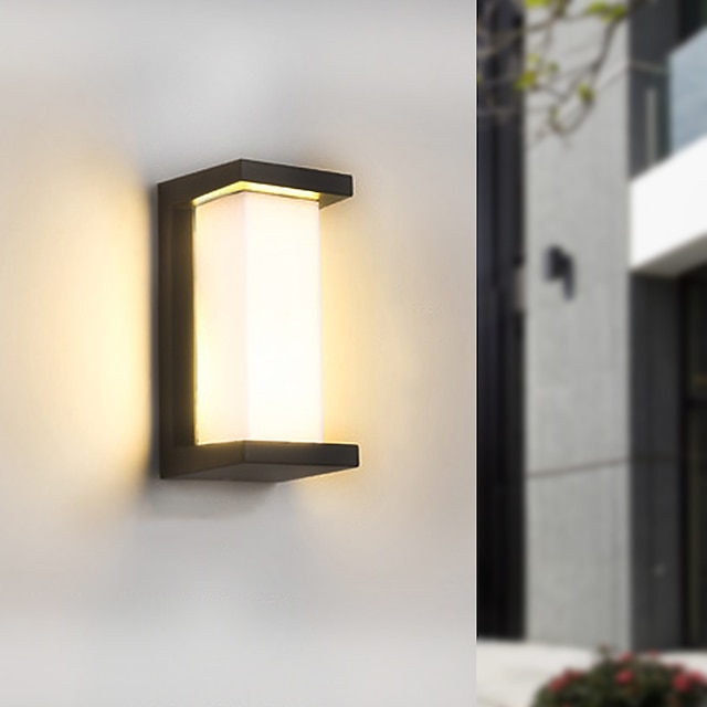  Applique Da Parete Per Esterni Moderna Led Impermeabile Cortile Corridoio Scale Applique Da Parete In Acrilico 220-240 V 10 W