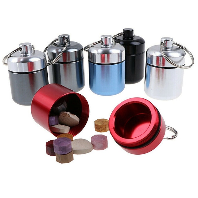 Home & Garden Home Decor | Outdoor Supplies Aluminum Alloy Pill Bottles Mini Cartridges Waterproof Medicine Cans - SK32592