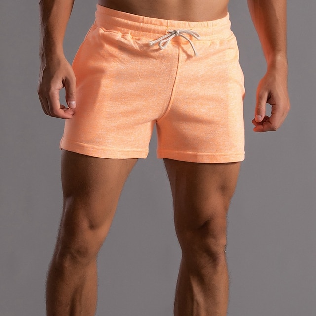 

Men's Stylish Casual / Sporty Shorts Drawstring Pocket Elastic Waist Short Pants Sports Outdoor Daily Micro-elastic Solid Color Cotton Blend Comfort Breathable Mid Waist Blue Pink Wine Light Grey