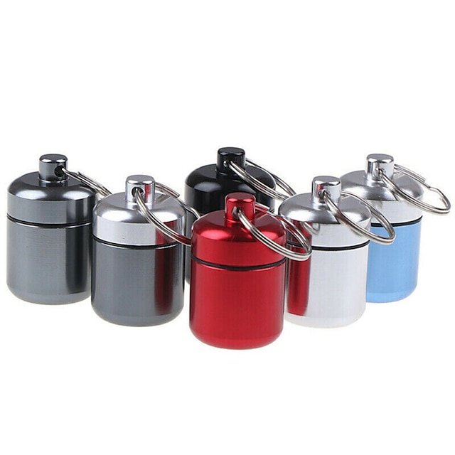 Home & Garden Home Decor | Outdoor Supplies Aluminum Alloy Pill Bottles Mini Cartridges Waterproof Medicine Cans - SK32592