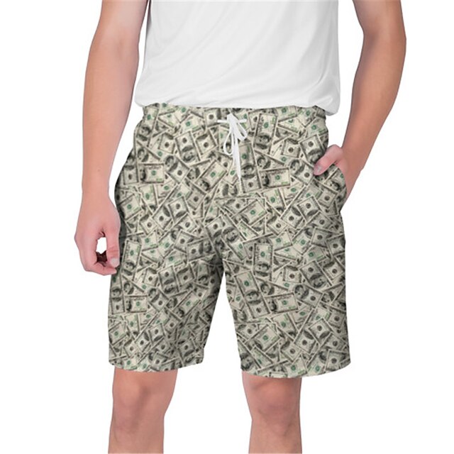 

Men's Streetwear Hawaiian Shorts Beach Shorts 3D Print Elastic Drawstring Design Short Pants Casual Daily Graphic Breathable Soft Mid Waist Green Pink Light Green Camouflage Green S M L XL XXL