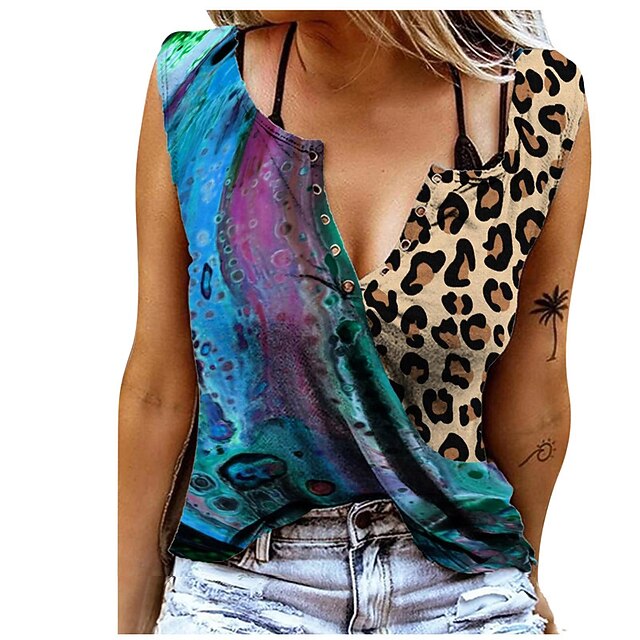 V Neck Casual Streetwear Tops 