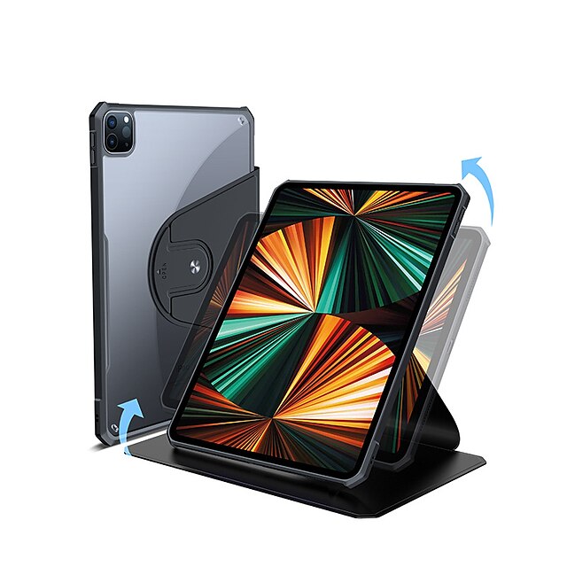 

Tablet Case Cover For Apple iPad Pro 12.9'' 5th Portable Shockproof with Stand Transparent TPU
