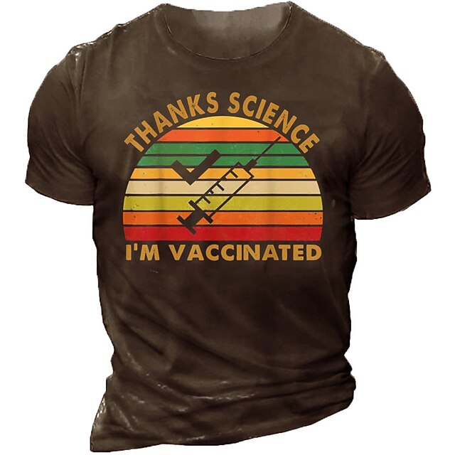

Men's Unisex T shirt 3D Print Graphic Prints Crew Neck Syringe Street Daily Print Short Sleeve Tops Basic Casual Fashion Retro Black