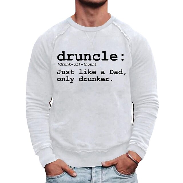 

Men's Sweatshirt Pullover Graphic Letter Print Sports Outdoor Casual Daily Hot Stamping Basic Casual Hoodies Sweatshirts Blue White Black