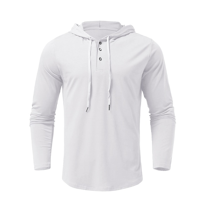 Mens Clothing Mens Hoodies & Sweatshirts | Unisex Golf Shirt non-printing Solid Color Hooded Casual Sports Drawstring Long Sleev