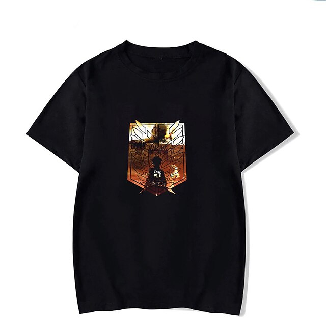 

Inspired by Attack on Titan Eren Jaeger Cosplay Costume T-shirt 100% Polyester Pattern Harajuku Graphic Kawaii T-shirt For Men's / Women's / Couple's