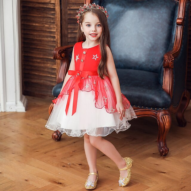 

Kids Little Girls' Dress Plain Tulle Dress Party Daily Bow Green Black Purple Tulle Knee-length Sleeveless Elegant Dresses Children's Day Spring Summer Slim 3-12 Years