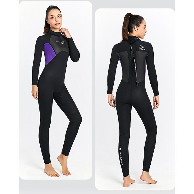 Sports & Outdoors Surfing, Diving & Snorkeling | Dive&Sail Womens Full Wetsuit 3mm SCR Neoprene Diving Suit Thermal Warm Windpro