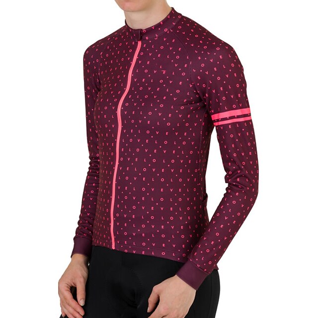 

21Grams Women's Long Sleeve Cycling Jersey Spandex Black Red Bike Top Mountain Bike MTB Road Bike Cycling Quick Dry Moisture Wicking Sports Clothing Apparel / Stretchy / Athleisure