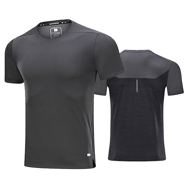 Sports & Outdoors Running, Jogging & Walking | summer fashion sports mens fitness short sleeve lightweight breathable loose elas