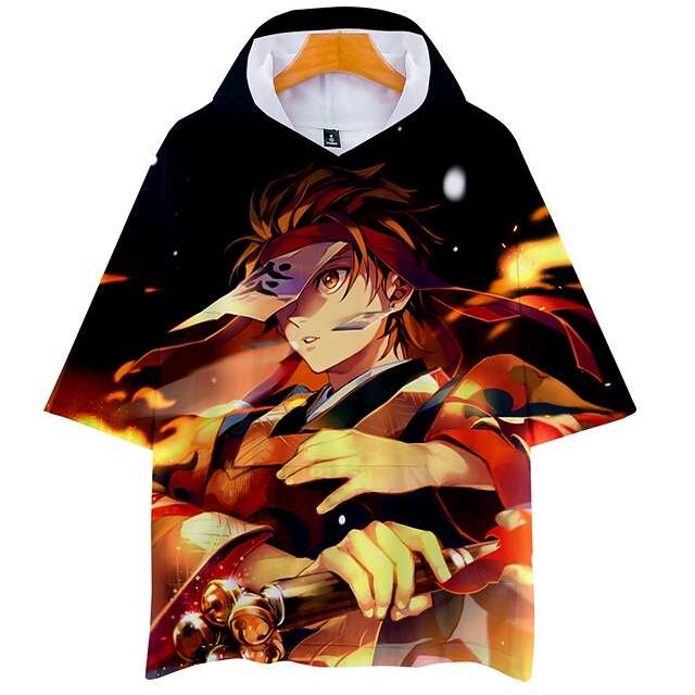 

Inspired by Demon Slayer: Kimetsu no Yaiba Kamado Tanjiro Hoodie Cartoon 100% Polyester Anime Harajuku Graphic Kawaii Hoodie For Men's / Women's / Couple's