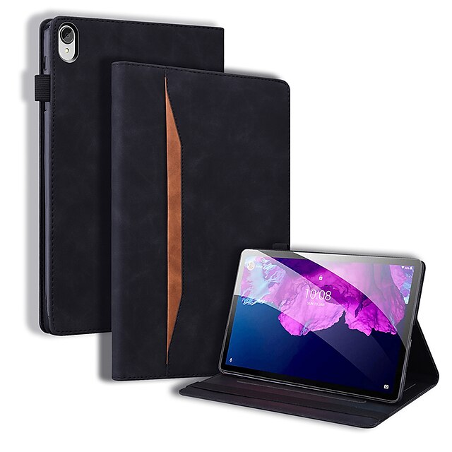 

Leather Silicone Case For Lenovo Tab M10 TB X605L X605F M10 plus 10.3 X606F X606X M8 HD 8505X 8505F FHD 8.0 Card Holder Tablet Case
