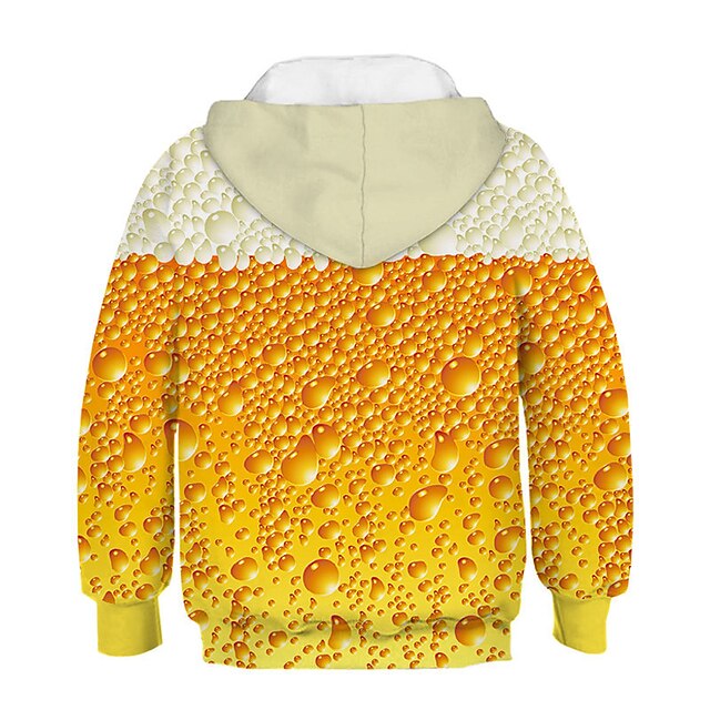 Baby & Kids Boys Clothing | Kids Boys Hoodie Long Sleeve 3D Print Optical Illusion Pocket Yellow Children Tops Fall Winter Activ