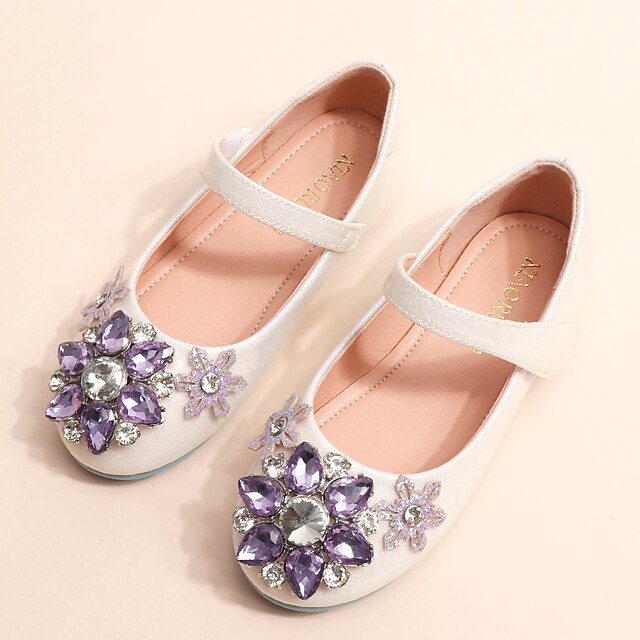 Shoes & Bags Kids Shoes | Girls Flats Casual Flower Girl Shoes Princess Shoes School Shoes Rubber PU Portable Shock Absorption H