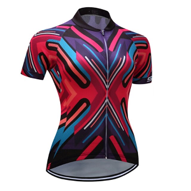 

21Grams Women's Short Sleeve Cycling Jersey Summer Spandex Red Bike Top Mountain Bike MTB Road Bike Cycling Quick Dry Moisture Wicking Sports Clothing Apparel / Athleisure