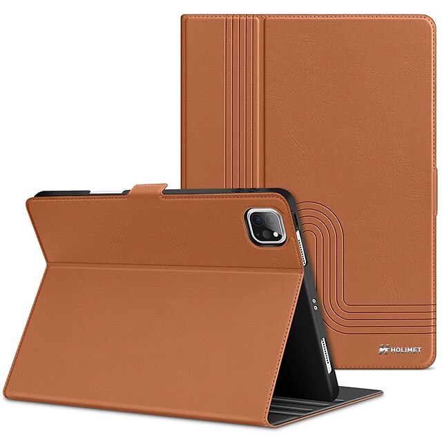 

Tablet Case Cover For iPad Pro 12.9 2021 case 5th/4th/3rd Generation 2020 2018 Protective Cover with Pencil Holder Auto Sleep/Wake Vegan Leather